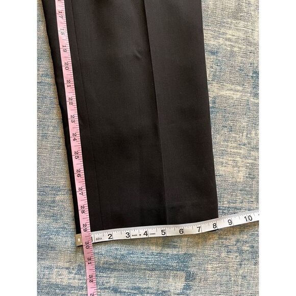 Dana Buchman Black Damsel 100% Wool Straight Leg Dress Pants Size 14 - Picture 7 of 9